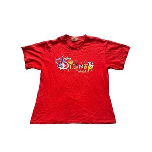 Vintage Mickey Mouse Shirt Medium Red‎ Walt Disney World Streetwear 90s Mens